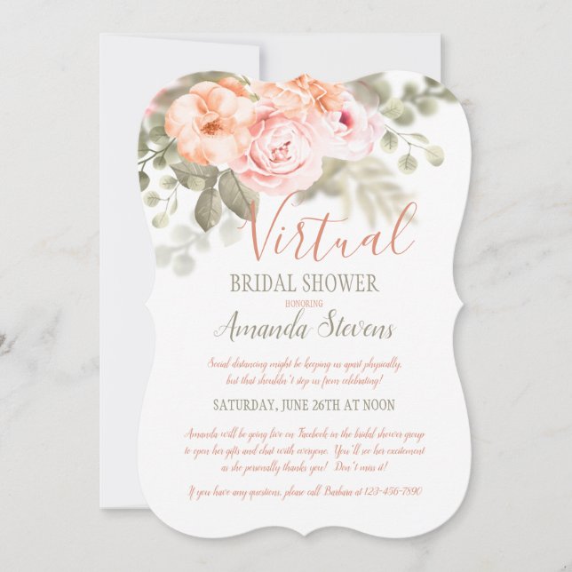Virtual Bridal Shower Invitation (Front)