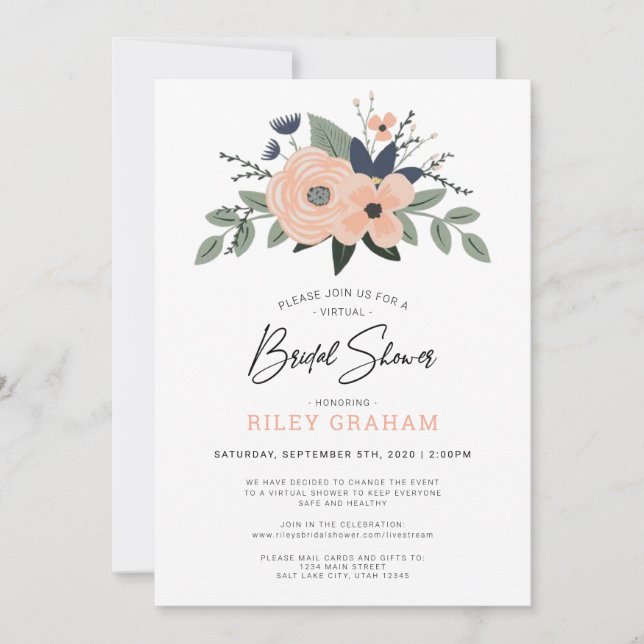 Virtual Bridal Shower Invitation (Front)