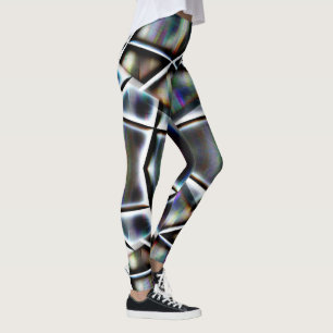 Virtual coloured in sloping framed straight shapes leggings