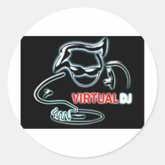 virtual Dj Classic Round Sticker