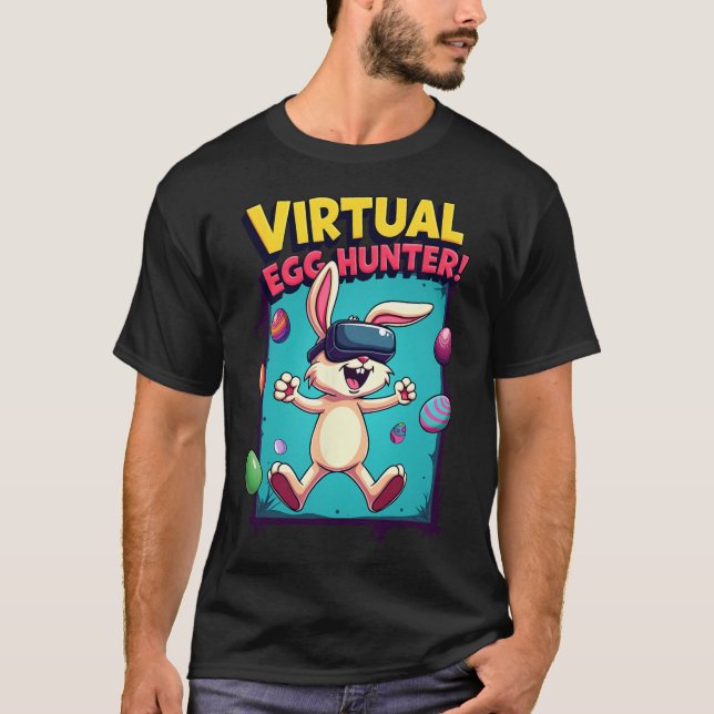 Virtual Egg Hunter - Funny Gamer Bunny Vr Easter G T-Shirt (Front)