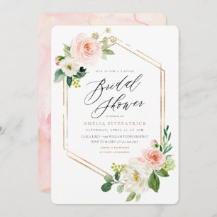 Virtual Floral Bridal Shower Invitation