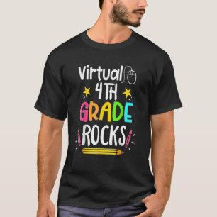 Virtual Fourth Grade Rocks 4th Back To School Teac T-Shirt