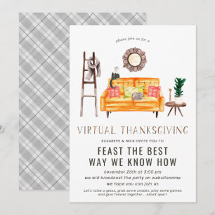 Virtual Friendsgiving Thanksgiving Dinner Party Invitation