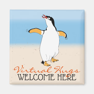 Virtual Hugs Welcome Here Magnet