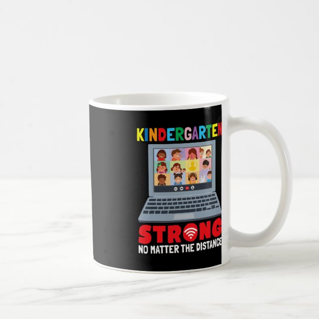 Virtual Kindergarten Fun 100 Days of School Teache Coffee Mug (Right)