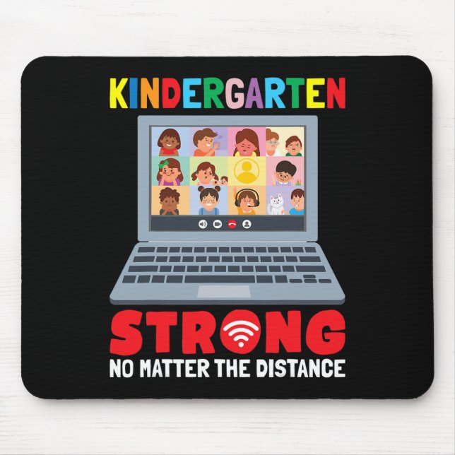 Virtual Kindergarten Fun 100 Days of School Teache Mouse Pad (Front)