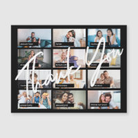 Virtual online birthday custom 12 photo thank you