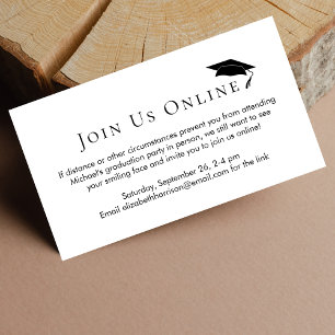Virtual Online Graduation Party Enclosure Card