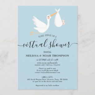 Virtual Online Long Distance Baby Shower Sprinkle Invitation