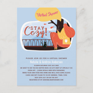 Virtual Party Baby Bridal Shower Birthday Grad. Postcard