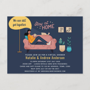 Virtual Party Baby Bridal Shower Birthday Grad. Postcard