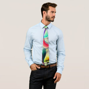 Virtual psychedelic metallic armour recycling      tie