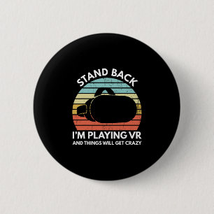 Virtual Reality Athlete Funny Vr Gamer Saying 1 6 Cm Round Badge