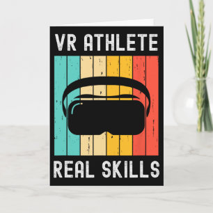 Virtual Reality Athlete Geek Gamer Retro Vr Gaming Card
