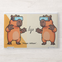 "Virtual Reality Capybara Gamer"