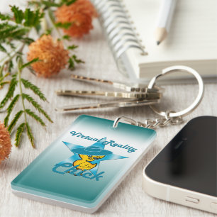 Virtual Reality Chick #7 Key Ring