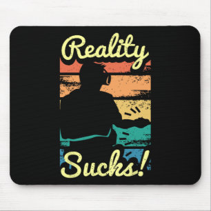 Virtual Reality Graphic Retro Distressed Art For A Mouse Pad
