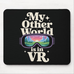 Virtual Reality Headset For Immersive Gamer Worlds Mouse Pad