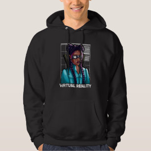 Virtual Reality Japanese Samurai Katana Girl Gamer Hoodie