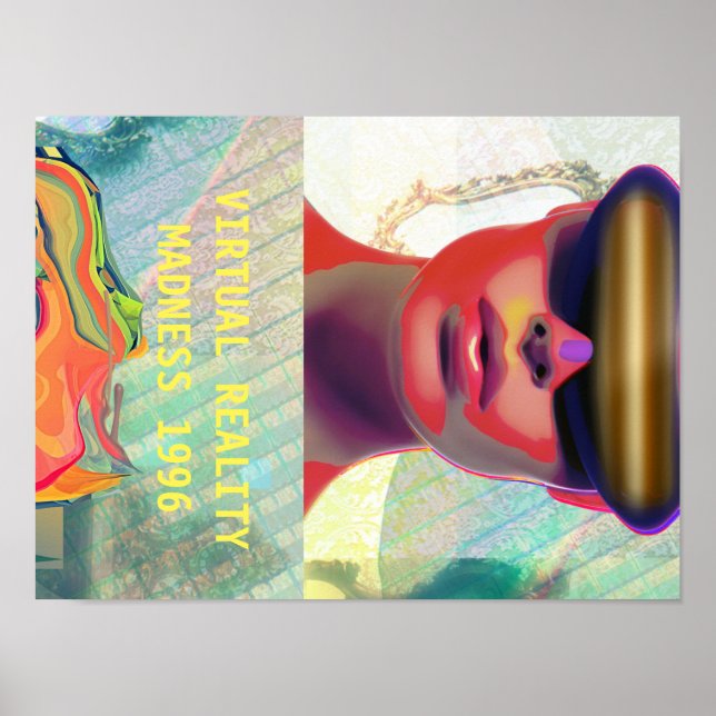 VIRTUAL REALITY MADNESS 1996 POSTER / ART ON WALL (Front)