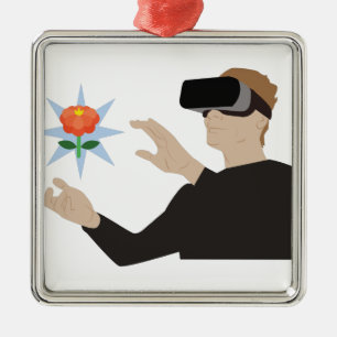 Virtual Reality Metal Ornament