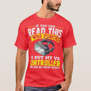 Virtual reality VR Gaming head set forced to put d T-Shirt
