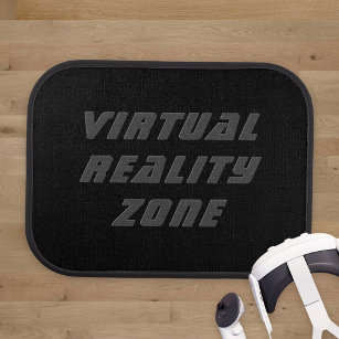 Virtual Reality Zone Black Gamer Floor Mat Set