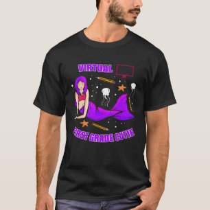 Virtual School First Grade Girls First Grader Mer T-Shirt