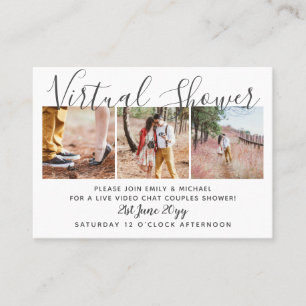 Virtual Shower PHOTO Wedding Live Chat Budget Calling Card
