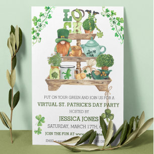 Virtual St. Patrick's Day Celebration Party Invitation