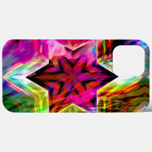 Virtual star with borders in colourful neon tones iPhone 13 pro max case