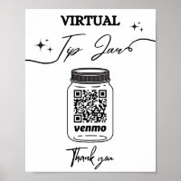 Virtual Tip Jar QR Code Tip Your Bartender Pedesta