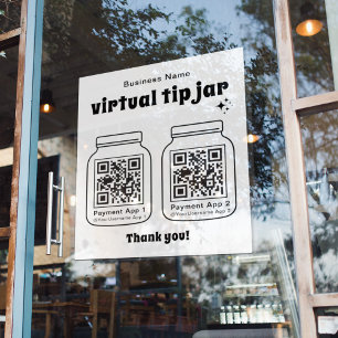 Virtual Tip Jar with 2 QR Code