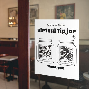 Virtual Tip Jar with 2 QR Code