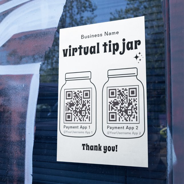 Virtual Tip Jar with 2 QR Code Poster (Creator Uploaded)