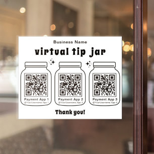 Virtual Tip Jar with 3 QR Code