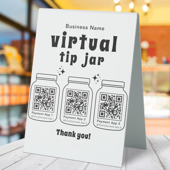 Virtual Tip Jar with 3 QR Code (Creator Uploaded)