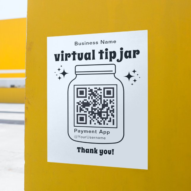Virtual Tip Jar with QR Code Poster (Creator Uploaded)