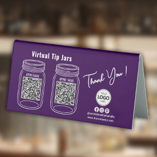 Virtual Tip Jars, QR Code Payment App Purple