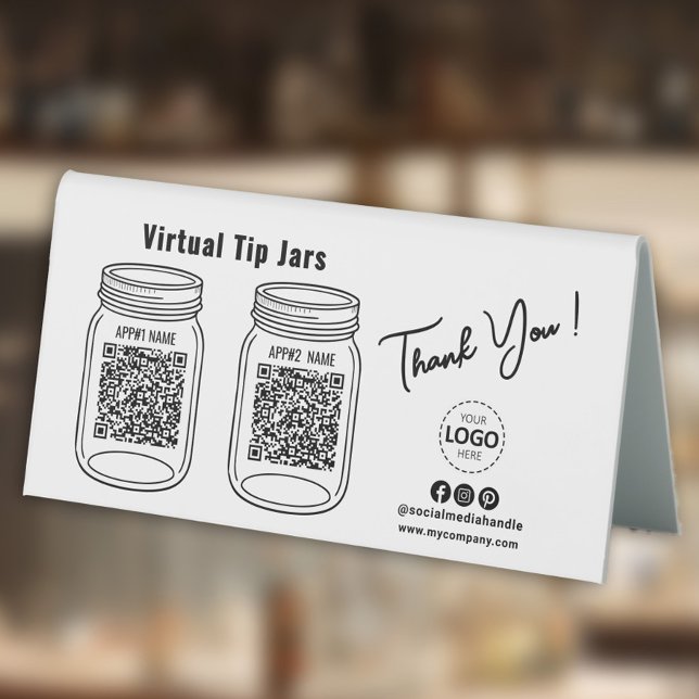 Virtual Tip Jars, QR Code Payment App, White (Creator Uploaded)
