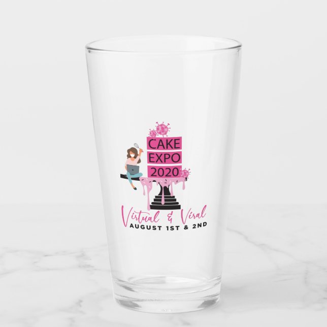 Virtual & Viral Beer Glass (Front)