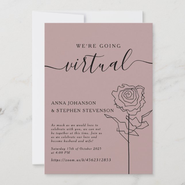 Virtual Wedding Invitation (Front)