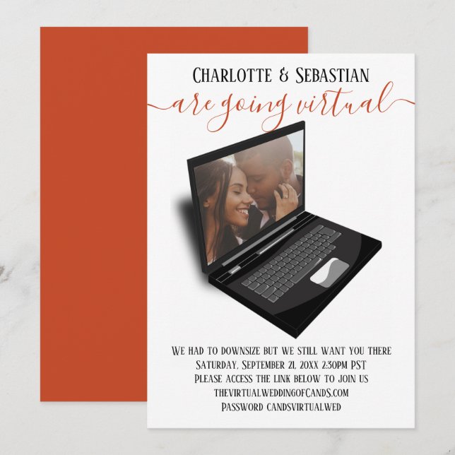 Virtual Wedding Save The Date Photo (Front/Back)