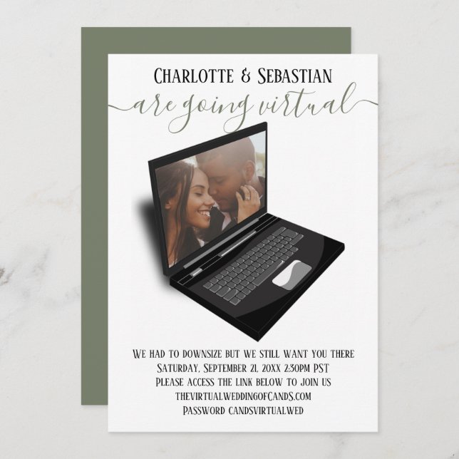 Virtual Wedding Save The Date Photo (Front/Back)