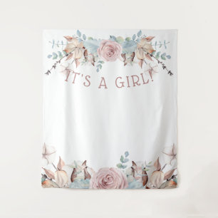 Virtual Woodland BOHO Shower Backdrop Tapestry