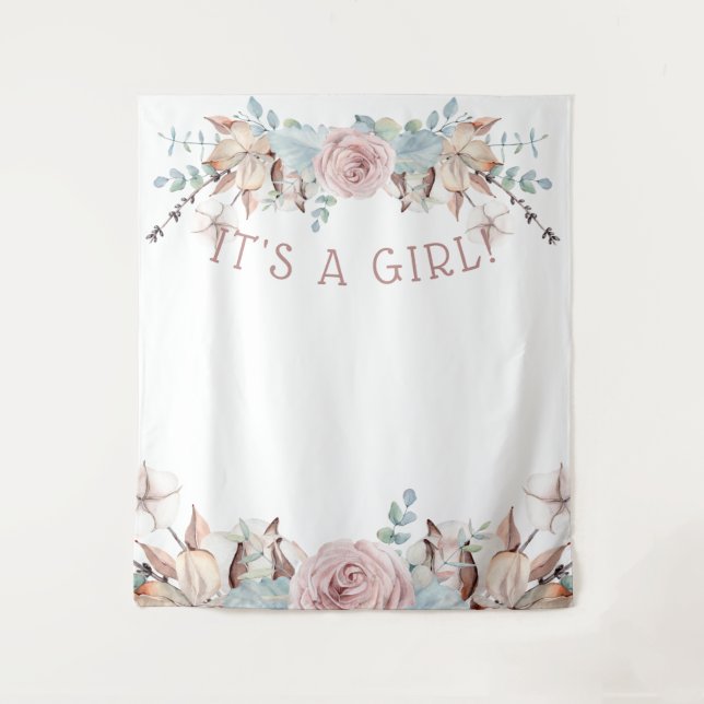 Virtual Woodland BOHO Shower Backdrop Tapestry (Front)