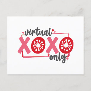 Virtual XOXO only   Funny Quarantine Valentine Holiday Postcard