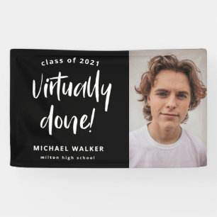 virtually done graduation announcement  banner