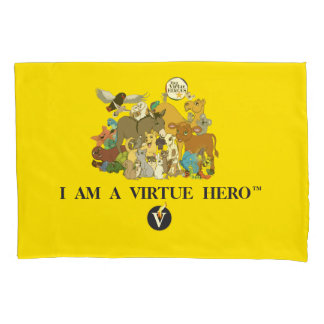 VIRTUE HEROES Characters Pillow Case - Yellow